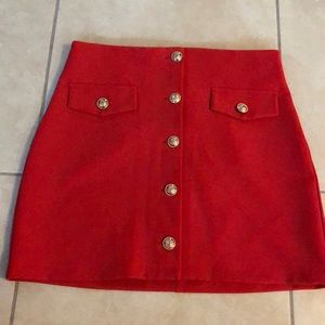 BRAND NEW RED MINI SKIRT WITH GOLD BUTTONS ❤️❤️